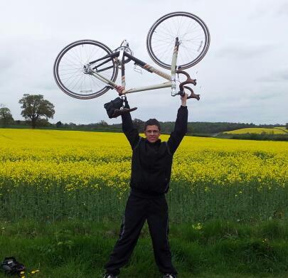 Alex on the Big Green Bike Ride to Cambridge