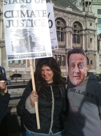 Alex and Jess on the climate march